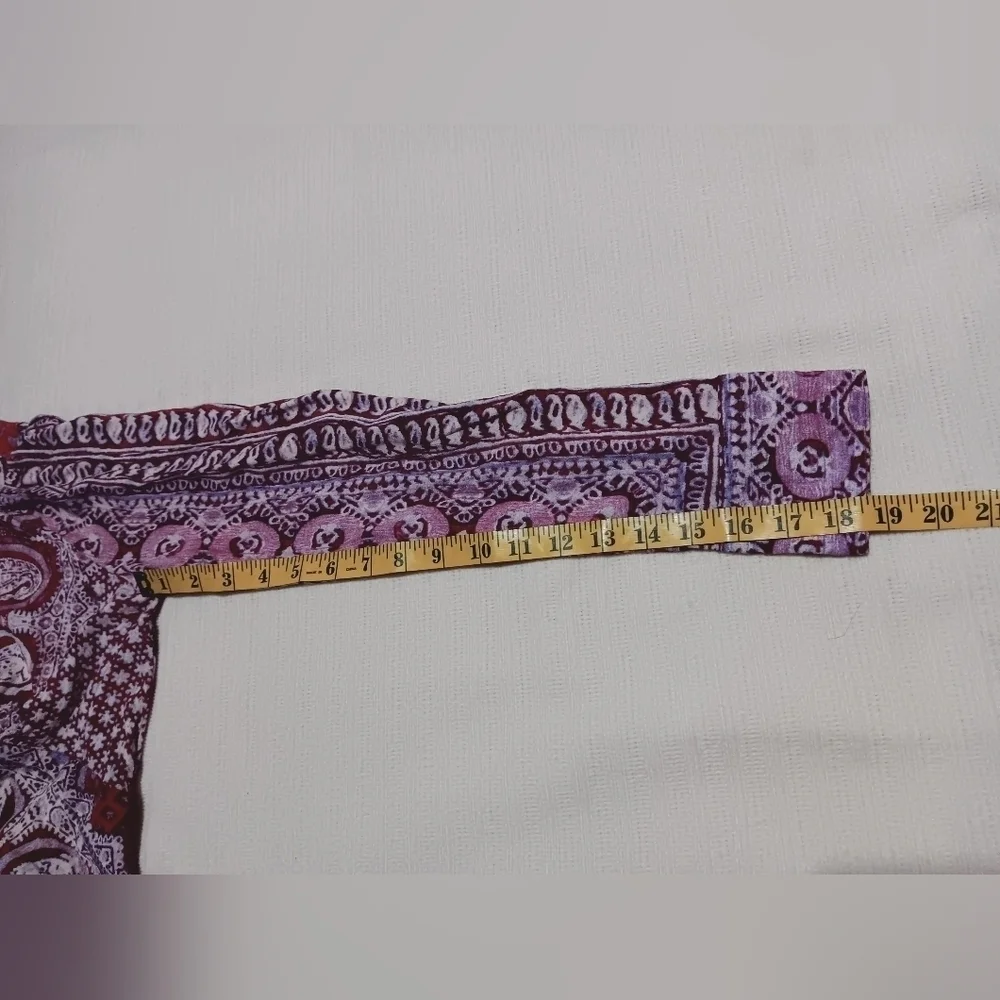 FREE PEOPLE Wild and Free Paisley Crop Top Pink Purple SP